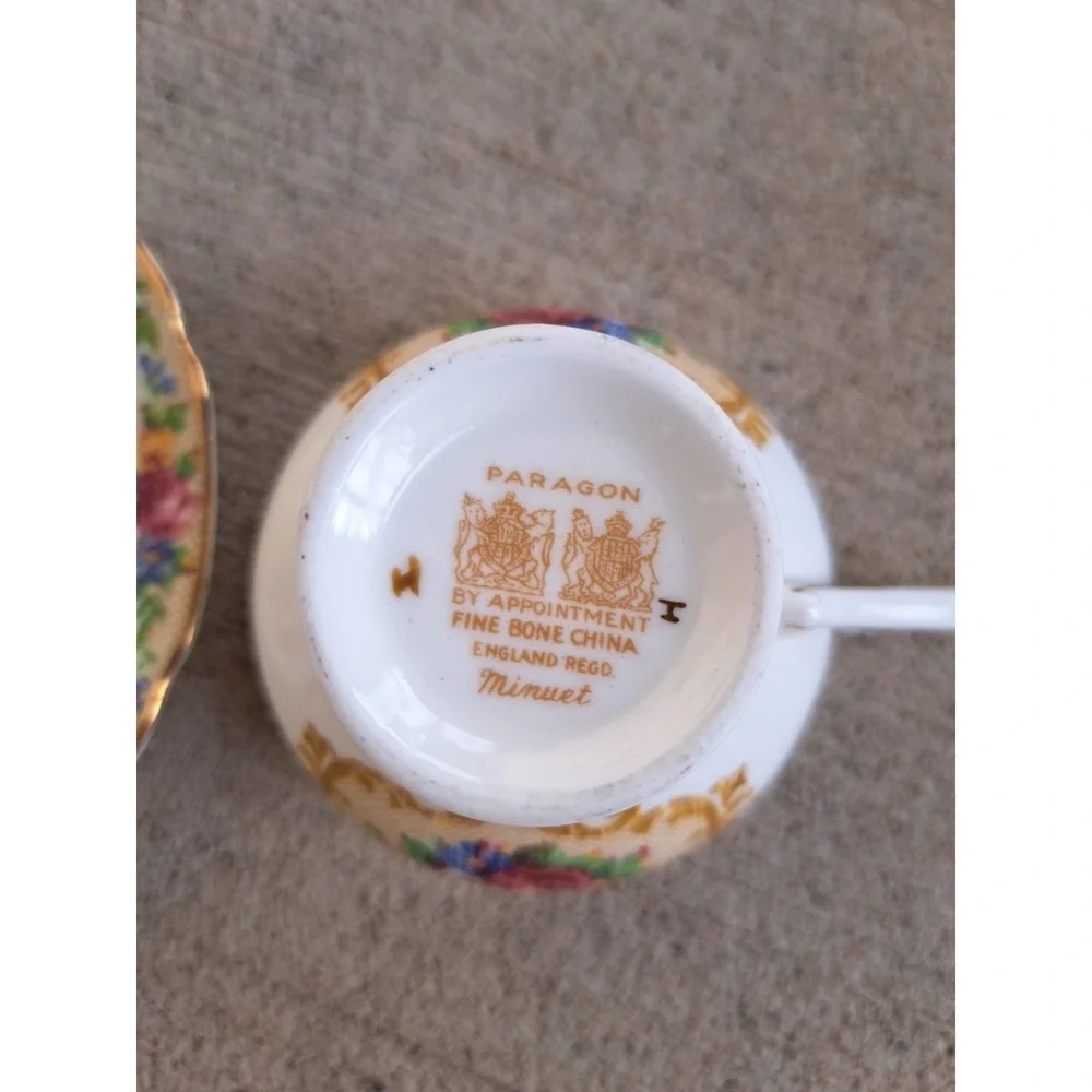 Paragon By Appointment Fine Bone China England Regd Manuel Coffee Cup & Sauser